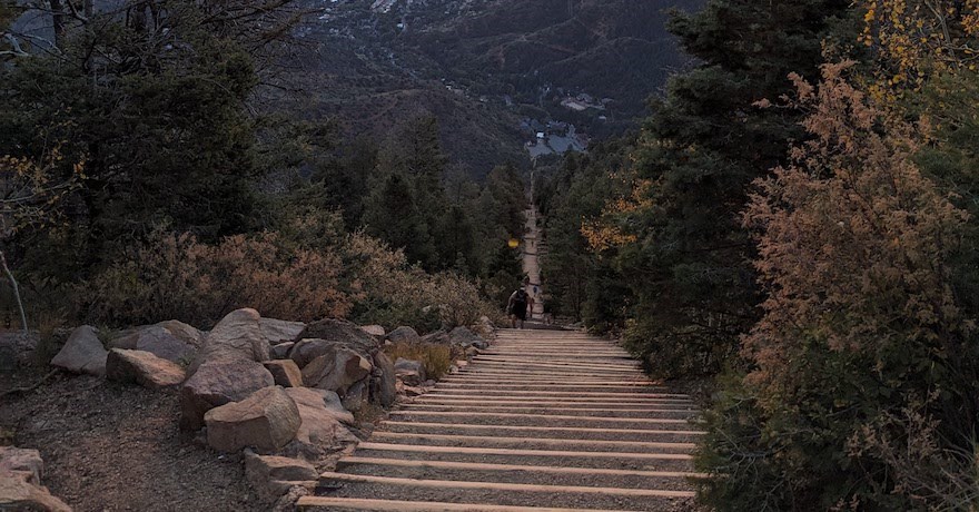 Colorado's Manitou Incline at sunrise | Photo by Jamie Efaw