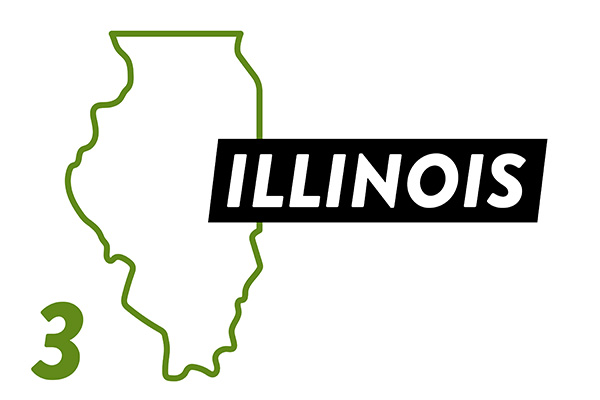 Illinois was 3th most popular state on TrailLink in FY 2022