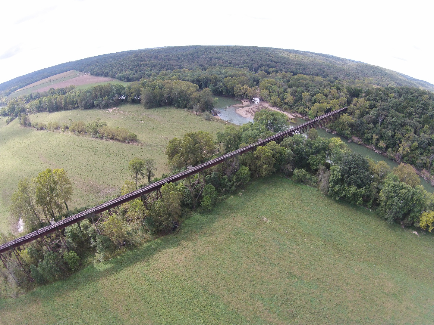 The bridge over the Gasconade River near Freeburg spans 1,776 feet and will be a highlight of a future section of the Rock Island Trail | Courtesy Missouri Rock Island Trail, Inc.