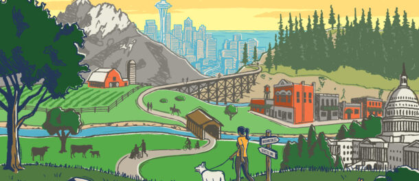 Great American Rail-Trail illustration by Anderson Design