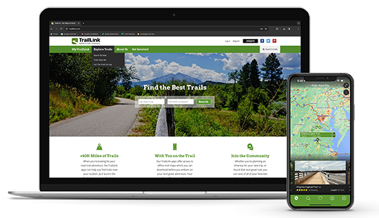TrailLink Desktop and Mobile graphic