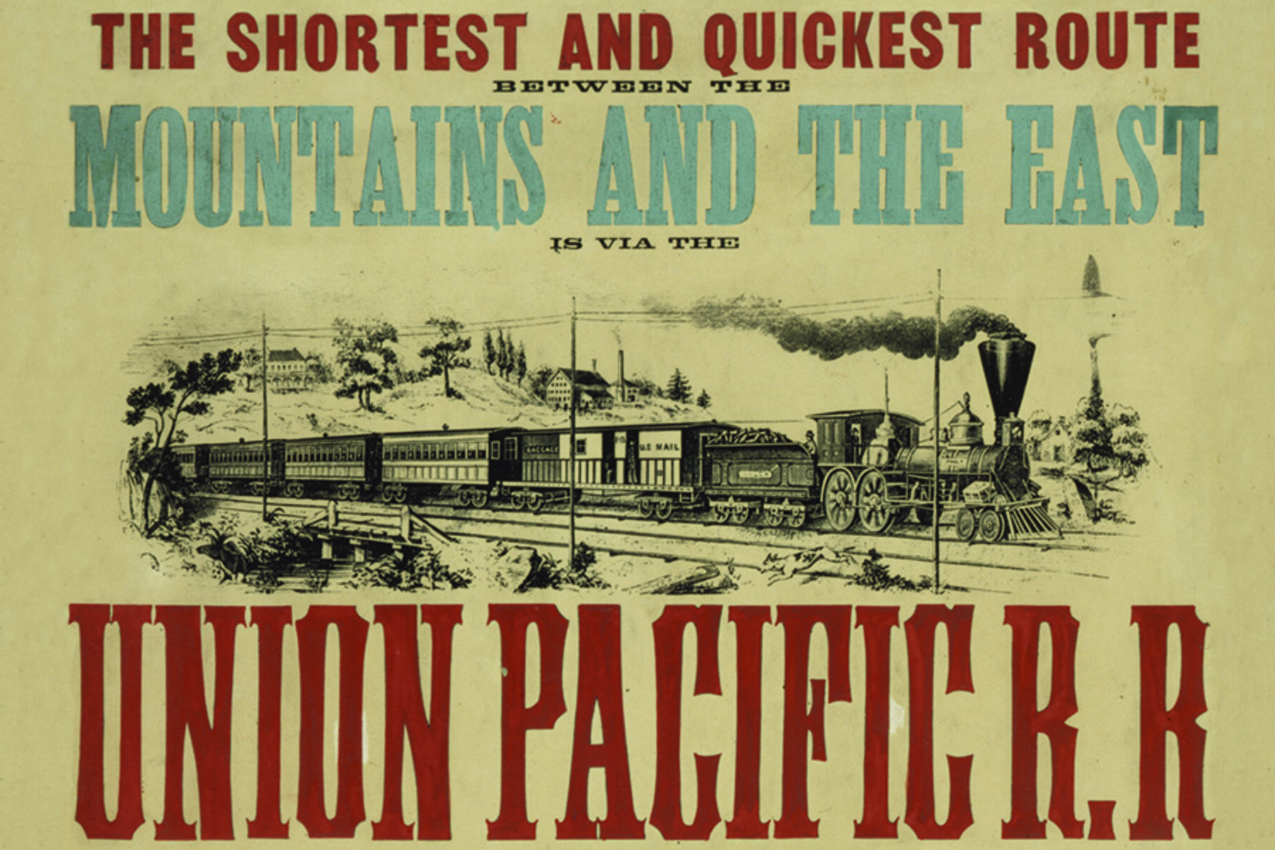 1867 Union Pacific advertisement poster | Courtesy Union Pacific Railroad Museum