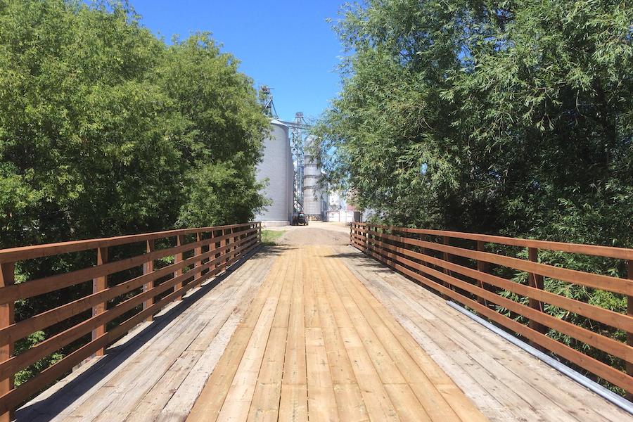 Northern Cass Pass provides a tranquil, 6-mile route through the countryside, connecting the friendly rural communities of Arthur and Hunter, about 35 miles from Fargo on the North Dakota state line. Photo by TrailLink user renzapup.