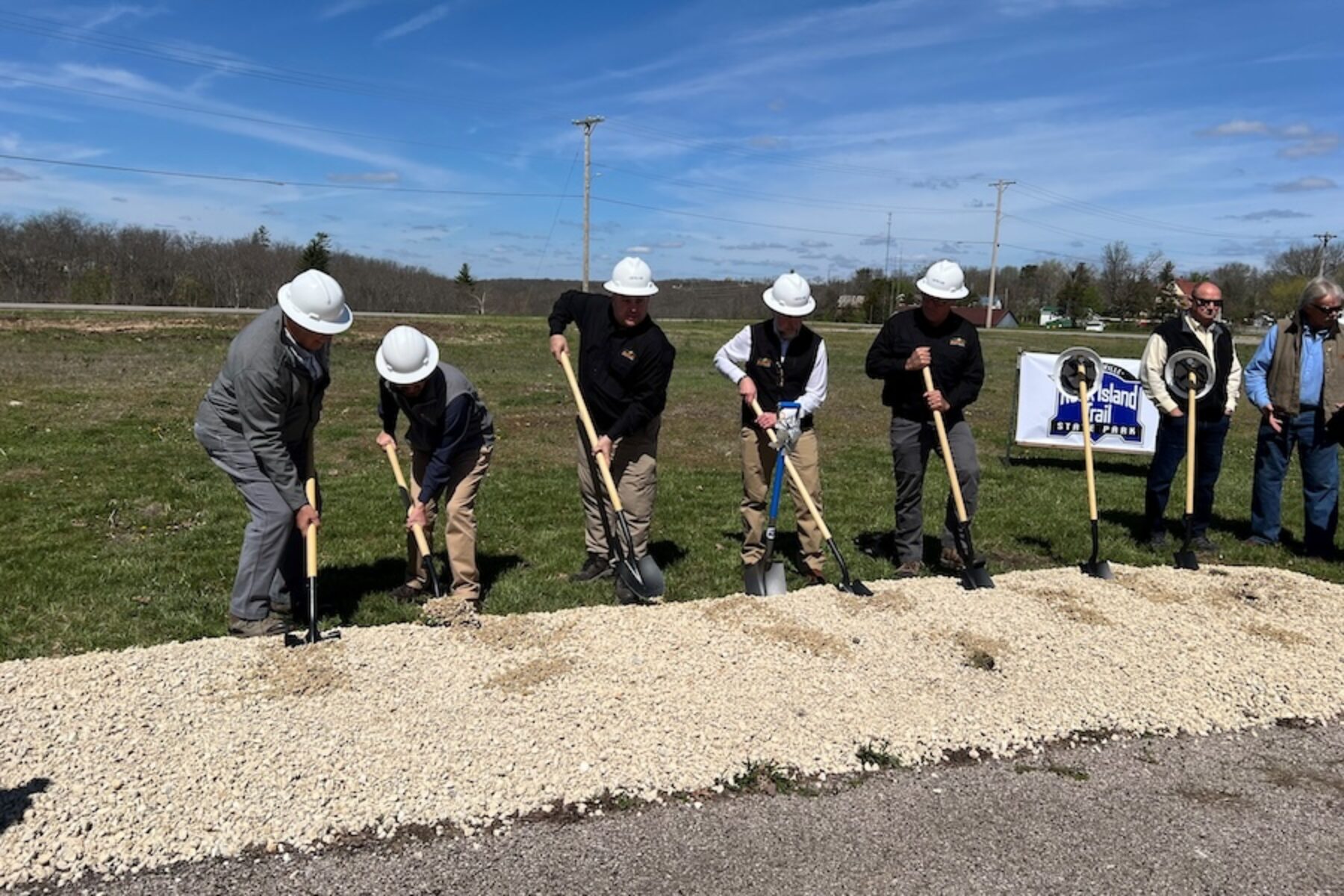 Groundbreaking in Owensville, Missouri, along the developing Rock Island Trail State Park | Photo courtesy Friends of Rock Island Trail State Park