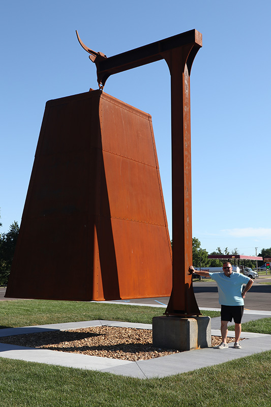 Jimmy Zumwalk created this cowbell as a local attraction in Belle, MO | Photo by Anthony Le
