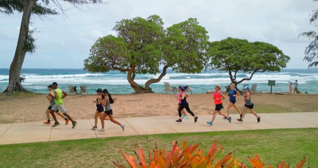 Runners on Hawaii's Ke Ala Hele Makālae | Photo courtesy Kauai Path