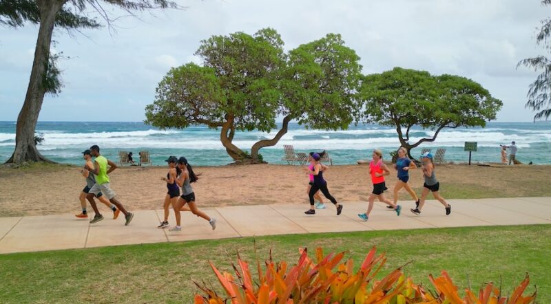 Runners on Hawaii's Ke Ala Hele Makālae | Photo courtesy Kauai Path