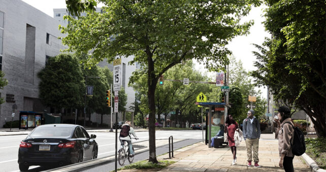 Spring Garden St. rendering by Philadelphia City Planning Commission