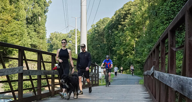 One of the earliest rail-trails to influence Congress, the W&OD Trail in Northern Virginia is today a national model for the country, receiving millions of visitors each year. | Photo by Albert Ting