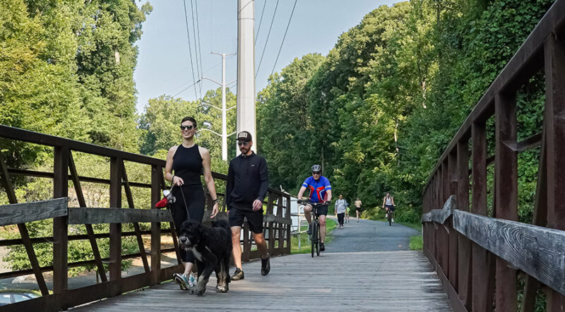 One of the earliest rail-trails to influence Congress, the W&OD Trail in Northern Virginia is today a national model for the country, receiving millions of visitors each year. | Photo by Albert Ting