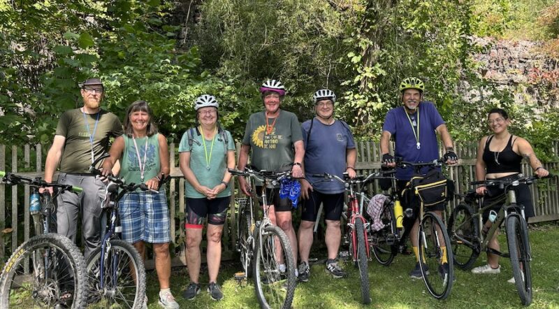 Petal Pedal group ride along New York's Wallkill Valley Rail Trail | Photo courtesy Laura J. Lehtonen and Stephen M. Young