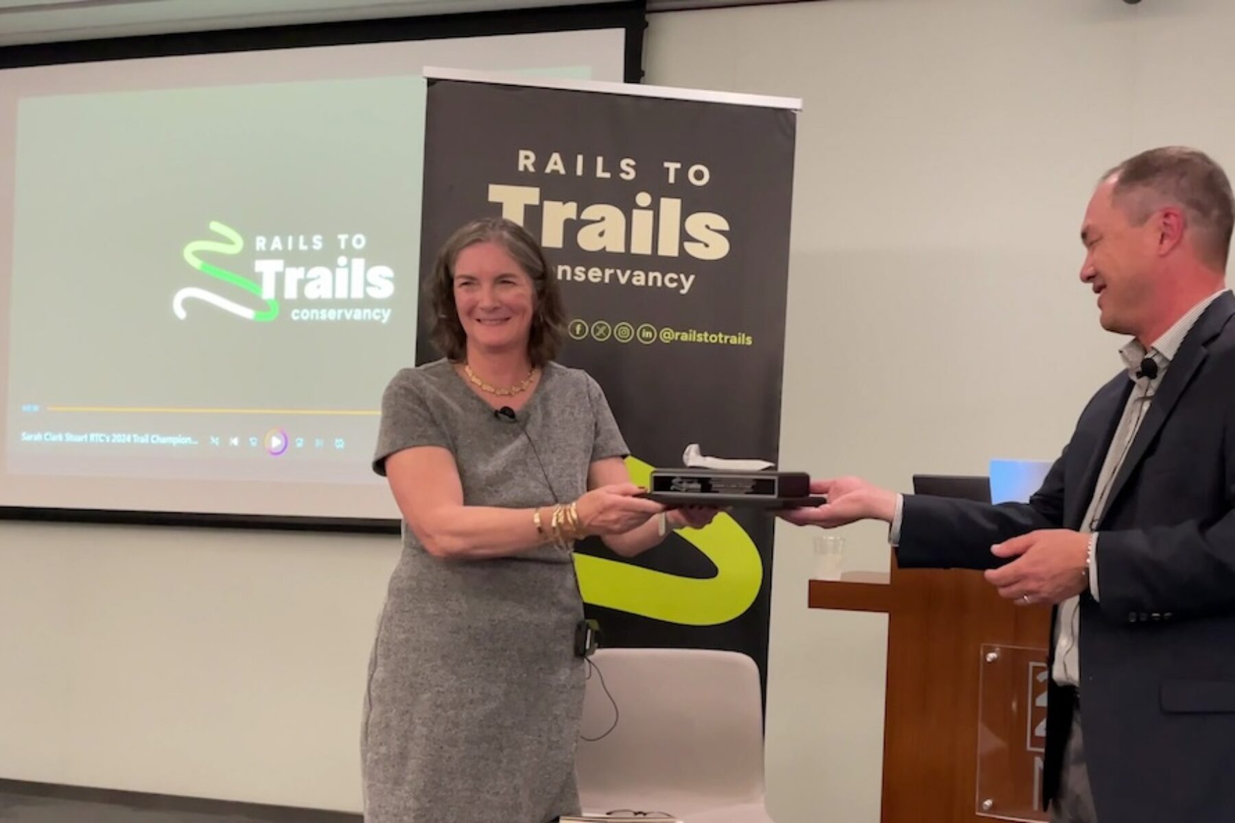 Sarah Clark Stuart is the 2024 Rail Trail Champion | Photo courtesy RTC