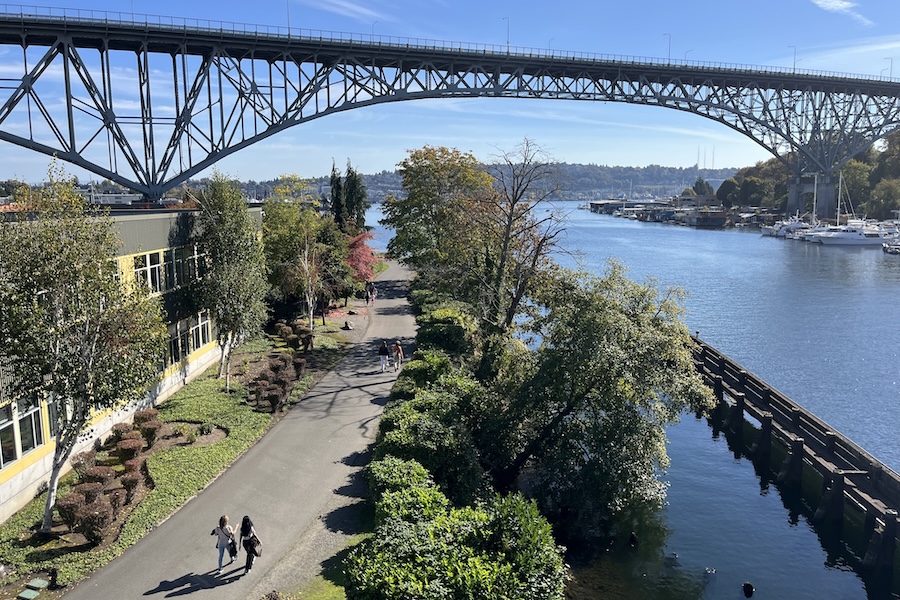 Washington's Burke-Gilman Trail at the Fremont Bridge | Photo by Cindy Barks