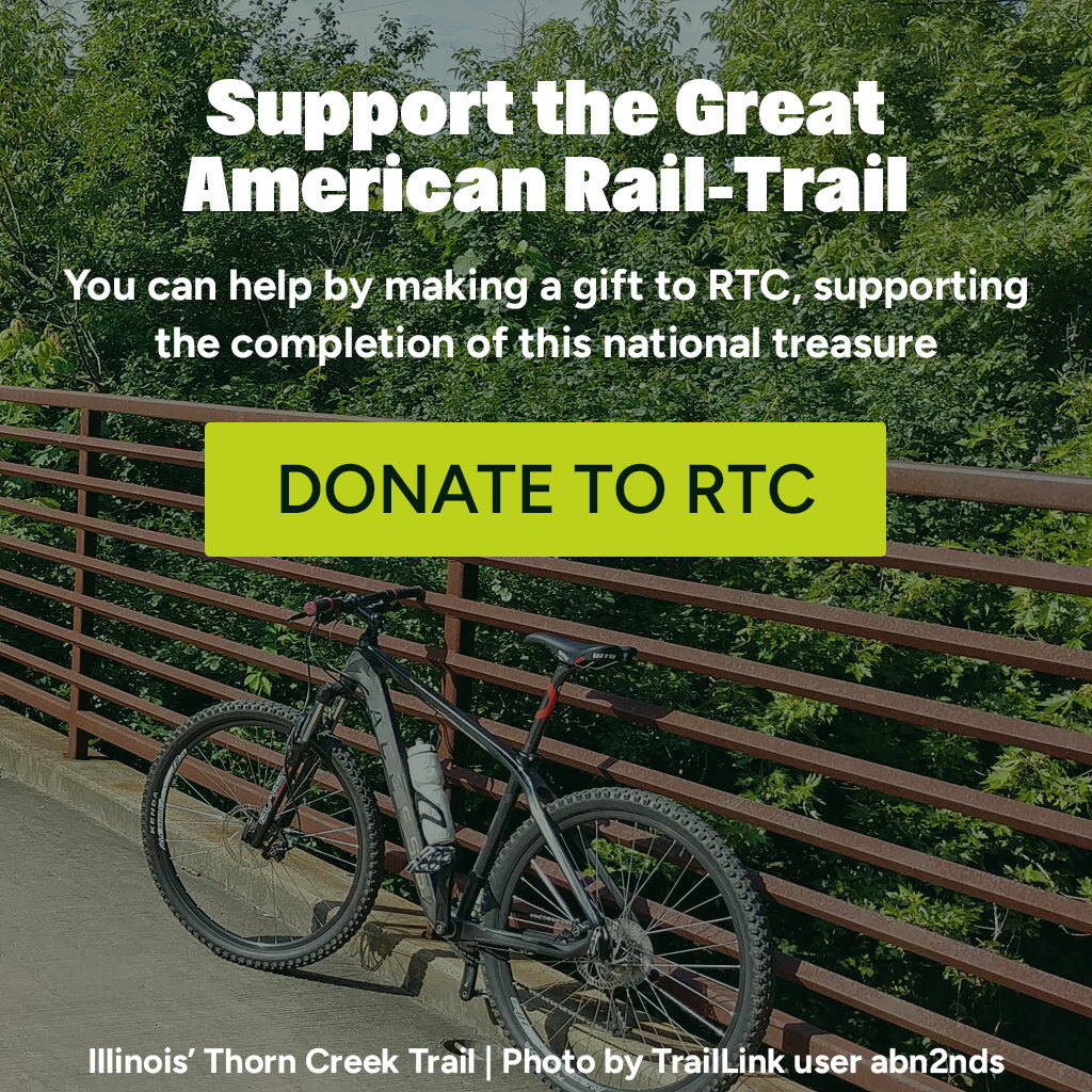 Support the Great American Rail-Trail by donating to RTC