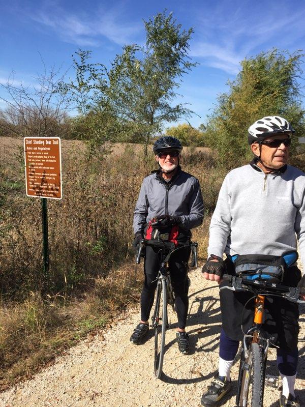 Ross Greathouse (left) and Lynn Lighter (right) on Chief Standing Bear Trail | Photo courtesy Ross Greathouse