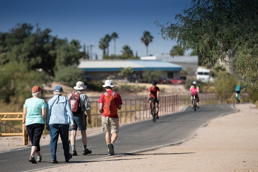 The north path along the Rillito River Park portion of The Loop | Photo courtesy Pima County