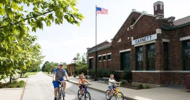 Historic Garnett Depot along the Prairie Spirit Trail State Park | Photo courtesy Kansas Department of Wildlife and Parks